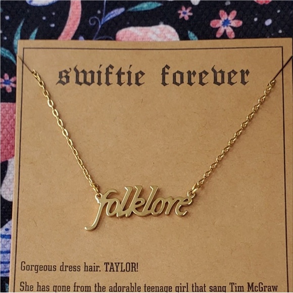 FOLKLORE Taylor Swift Fan merch stainless steel Necklace GIFT SET - Picture 2 of 4